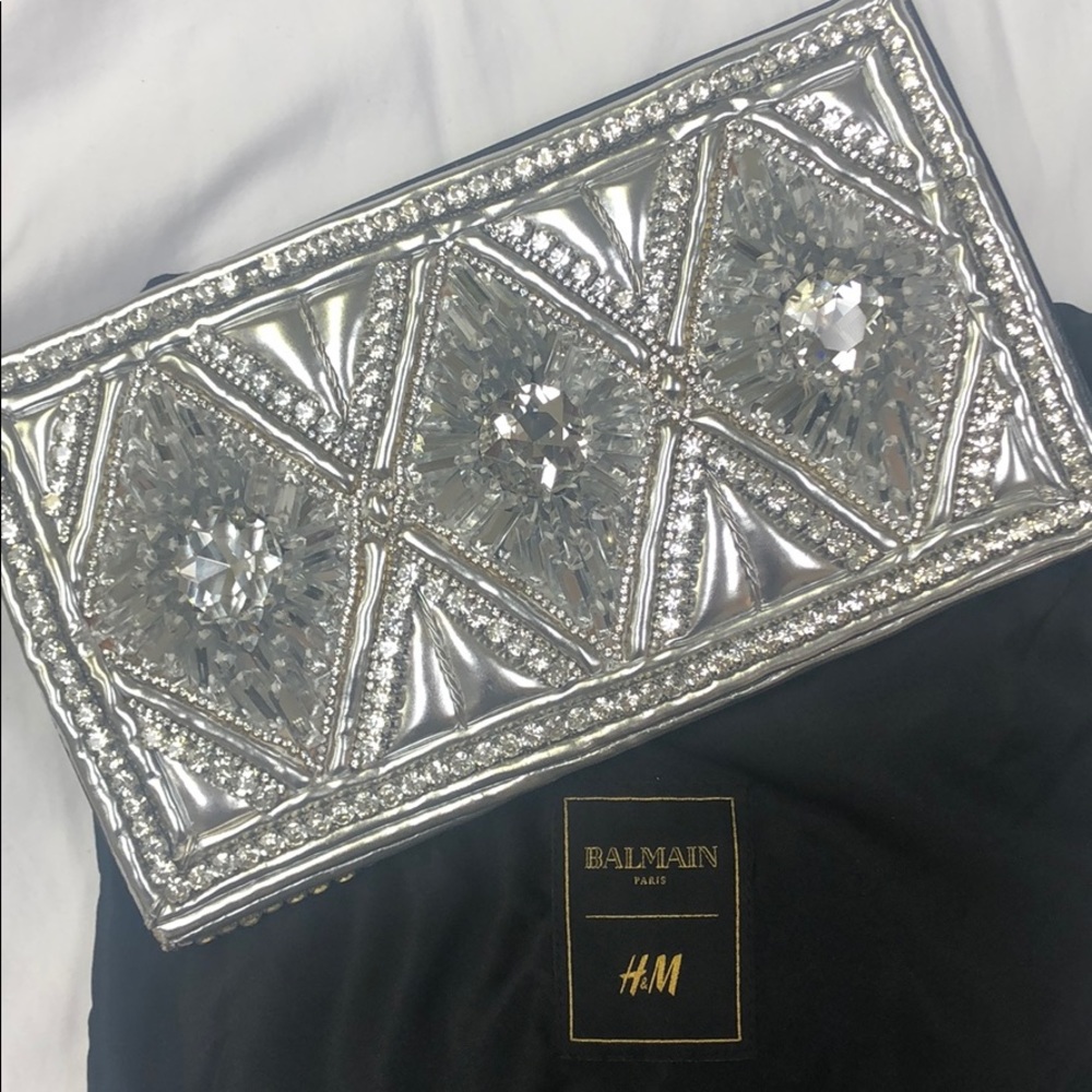 Authentic Balmain with H&M clutch